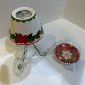 Avon Very Merry Tea light Holder with Plate